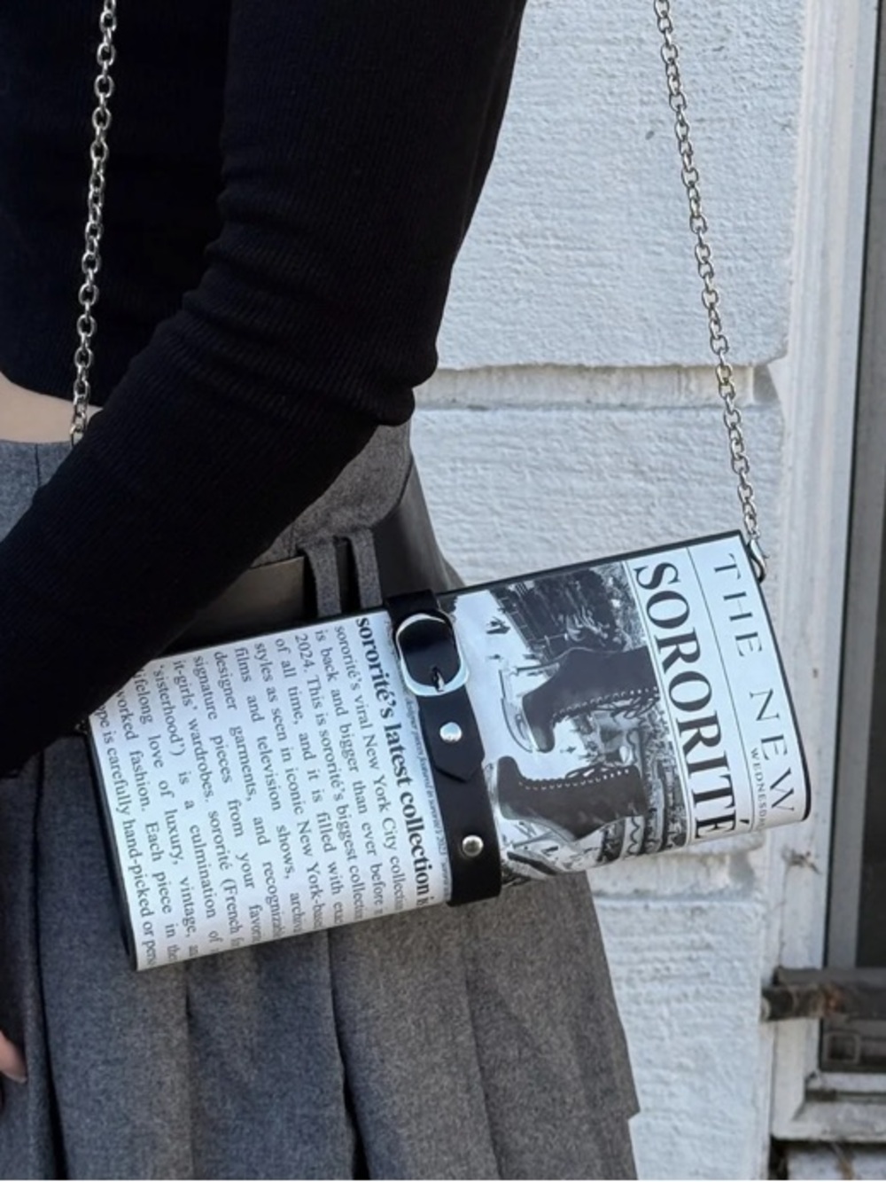 Sororite in the City Newspaper Clutch Purse